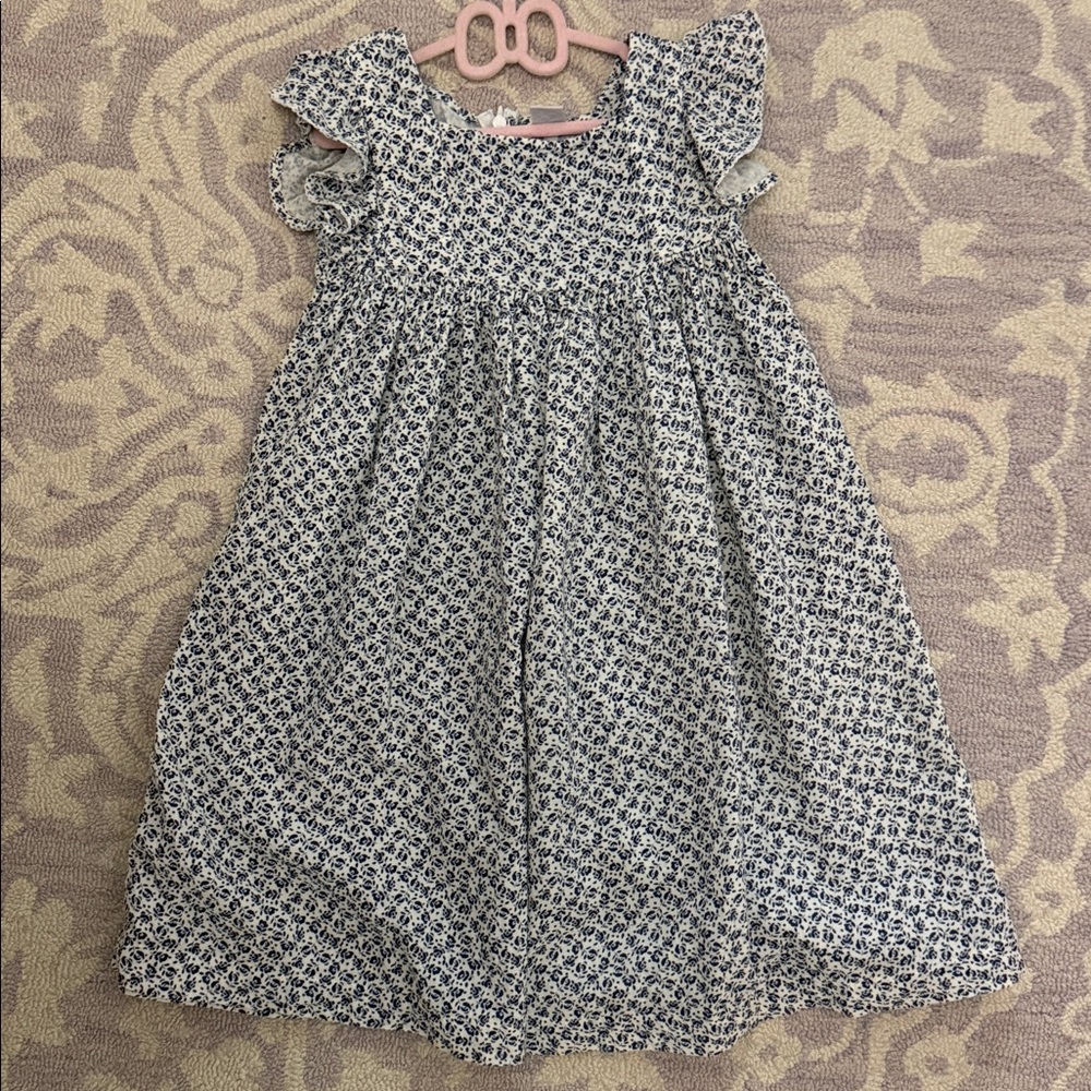 Petit Bateau Girl Flowers Cotton Dress